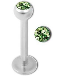 Labret med Grön Sten