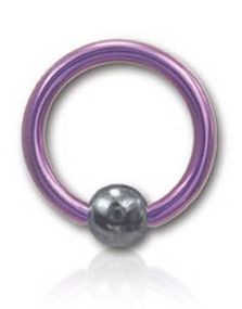 Lila Titan BCR med Hematite Ball