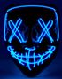 Svart Mask med Blå LED-Ljus - 3 Ljusinställningar