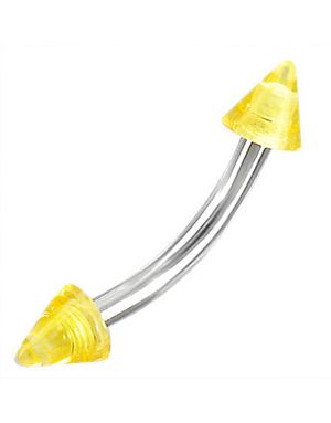 Banana With Yellow Spikes - Ögonbrynspiercing