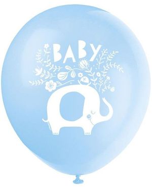 8 stk Blå Elefant Ballonger 30.5 cm 