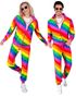 Regnbuefarget Grilldress til Voksen - XXL