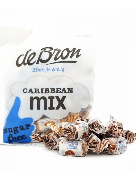 deBron Sugarfree Caribbean Mix Toffees - Sukkerfrie Mixa Karibiske Toffeees 90 gram