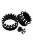 Svart Piercing Tunnel med Vita Spikes
