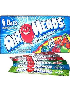 Presentförpackning med 6 stk Airheads Barer (USA Import)