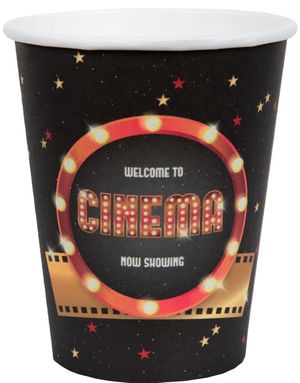8 stk Pappkrus Cinema 270 ml - Hollywood