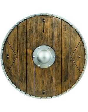 Brun och Silverfärgad Sköld 40 cm