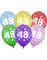Flerfärgade sifferballonger 1-80 - 30 cm
