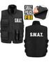 S.W.A.T / FBI / POLICE Vest med 3 Avtagbare Merker til Voksen