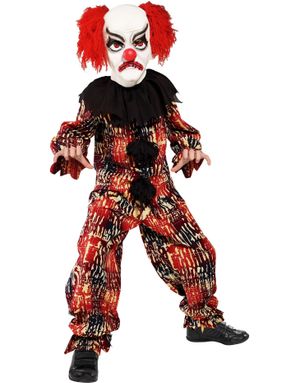Läskig clowndräkt med Mask till Barn