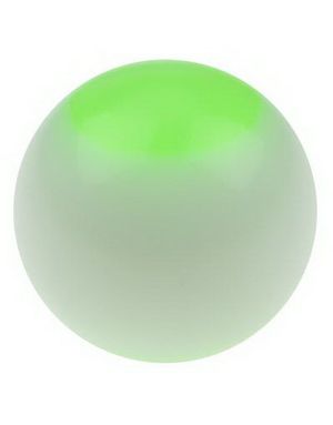 White and Green - 6 mm Akrylkula till 1,6 mm stång