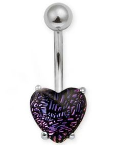 Enchanted Purple Stone - Navelpiercing i Äkta Silver