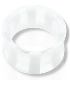 Randig Vit & Genomskinlig Piercing Tunnel