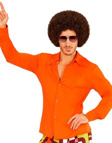 70 Tals Orange Kostymskjorta till Man