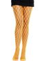 Strømpebukse med geometrisk nettingmønster – Oransje