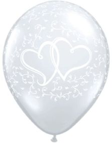 50 st 28 cm - Klar Hjärtballonger