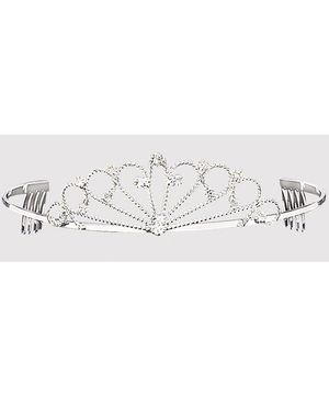 Vacker Prinsess-Tiara m/Gnistrande stenar - Silverfärgad