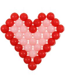 Hjerteform for Ballonger 63x58 cm