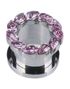 Drip Drop Pink - Silverfärgad Piercing Tunnel
