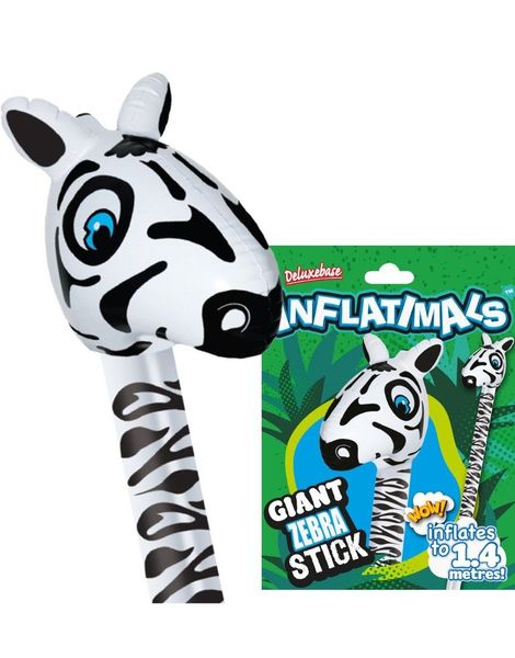 Inflatimals Zebra - Stor Oppblåsbar Sebra på Pinne 1,4 Meter