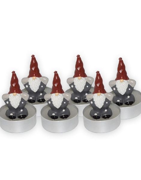 6 st. Jultomteljus - 5 cm