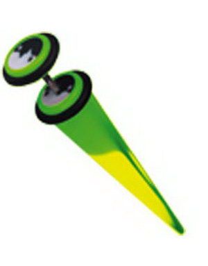 Big Needle Green/Black/White - Fejkpiercing