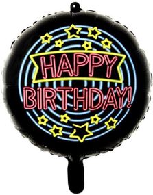 Happy Birthday Folieballong 46 cm - Neon Party