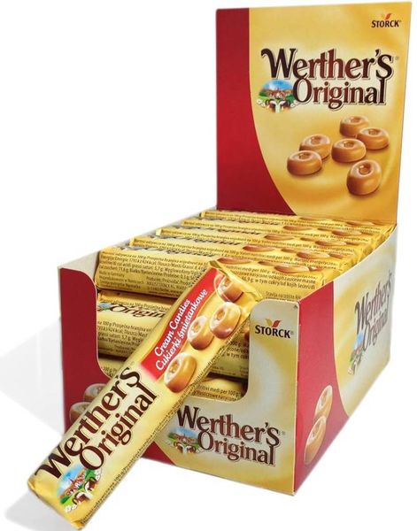 24 st Werthers Original Karamellgodis I Rullar - Helt Förpackning 1,2 kg