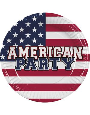 10 st American Party Papperstallrikar 23 cm