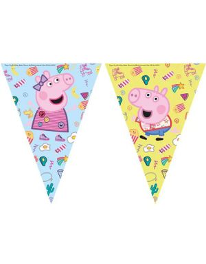230 cm Banner med Vimplar - Greta Gris