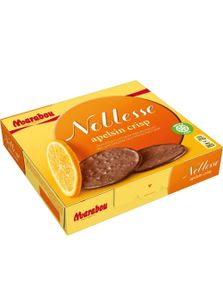 Marabou Noblesse Apelsin - Tunna Runda Mjölkchokladplattor med Apelsin och Krisp 150 gram