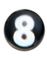 Eight Ball - Svart Dermal Anchor Kula