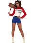 Crazy Harlequin - Harley Quinn Inspirert Kostyme til Dame - Strl Medium