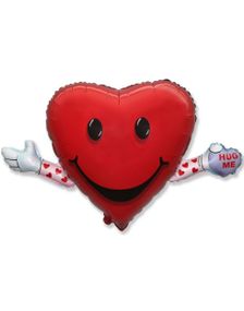 Hug Me - Hjärta Folieballong 65x104 cm