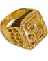Guldfärgad Dollar-Ring med Bling