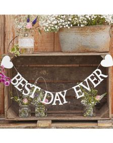 Best Day Ever Banner 1,5 m - Rustic Country