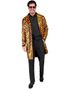 Tigerstripet Trenchcoat med Paljetter - Kostymejakke - XXL