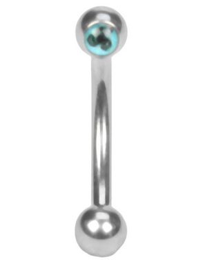 Kløver Turkis - 1.2 x 8 mm Ögonbrynspiercing