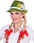 Oktoberfest - Grön fedorahatt med band, fjäder och pynt