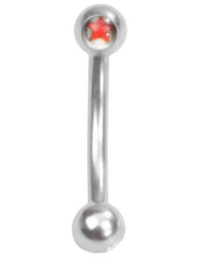Red Star - 1.2 x 8 mm Ögonbrynspiercing