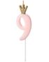 Tallet 9 - Rosa Kakelys med Gullkrone 9,5 cm
