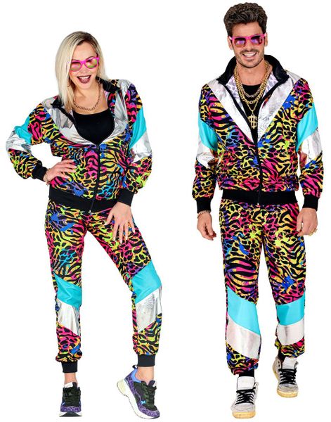  80 Talls Colourful Party Animal Grilldress til Voksen UV GLOW