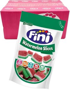 16 st Fini Sour Watermelon Slices - Sura Vattenmelon Gelébitar - Hela Låda 2,64 kg