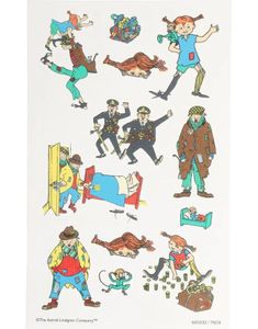 12 stk Midlertidige Tatoveringer - Pippi Langstrømpe Motiv