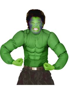 Hulken – Grön Muskeldräkt (Barn)