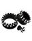 Svart Piercing Tunnel med Vita Spikes