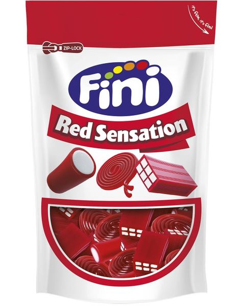 Fini Sensation Red Mix - Forskjellig Vingummi med Fyll 165 gram