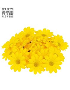 20 st Gula Dekorationsblommor