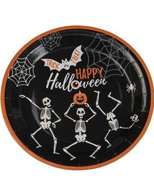 8 st. Kartongtallrikar Trick or Treat - Happy Halloween - 23 cm