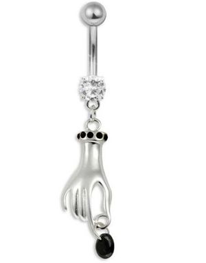 Material Girl Navelpiercing - Svart